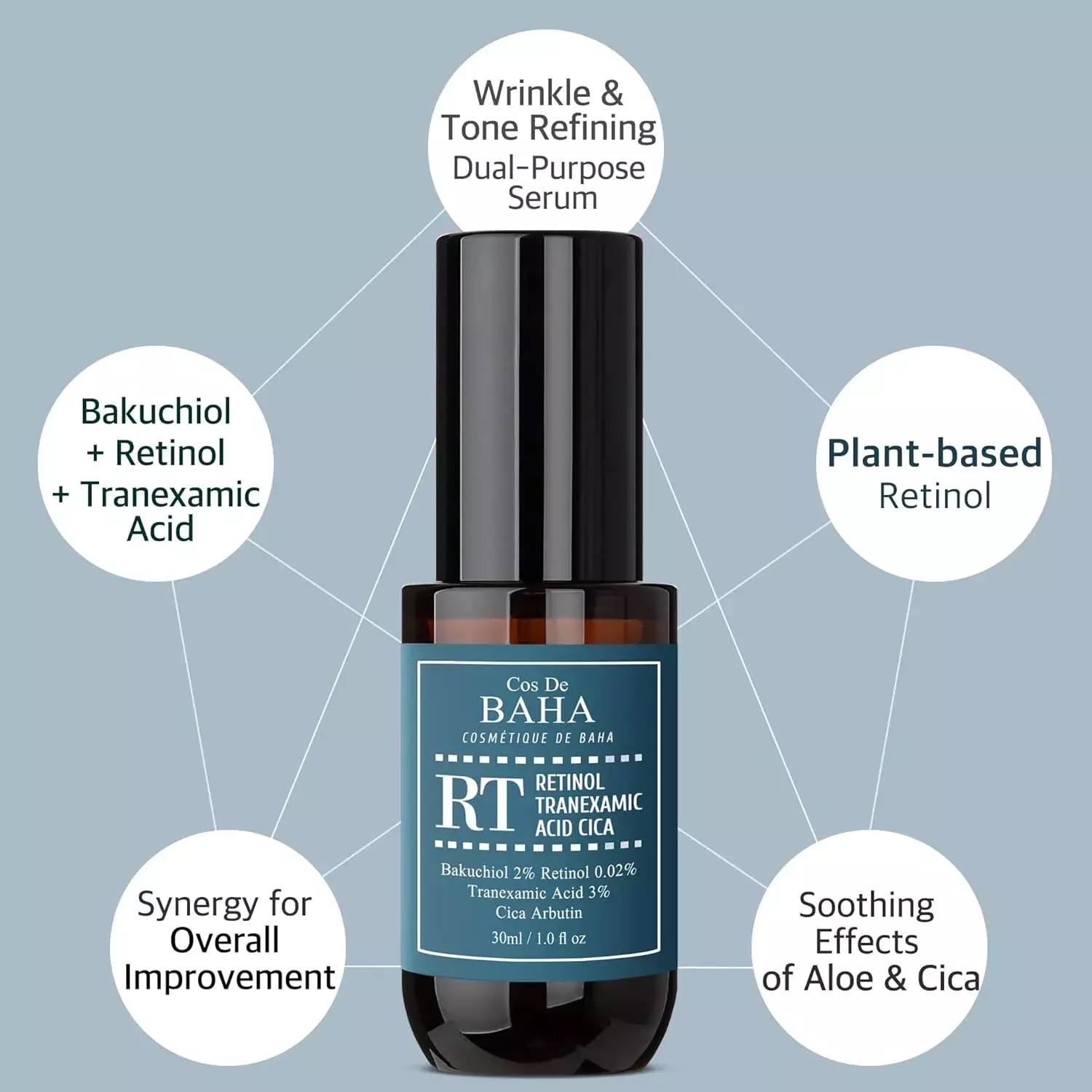 Cos De Baha Retinol & Tranexamic Acid Radiance Boost Facial Serum (30ml)