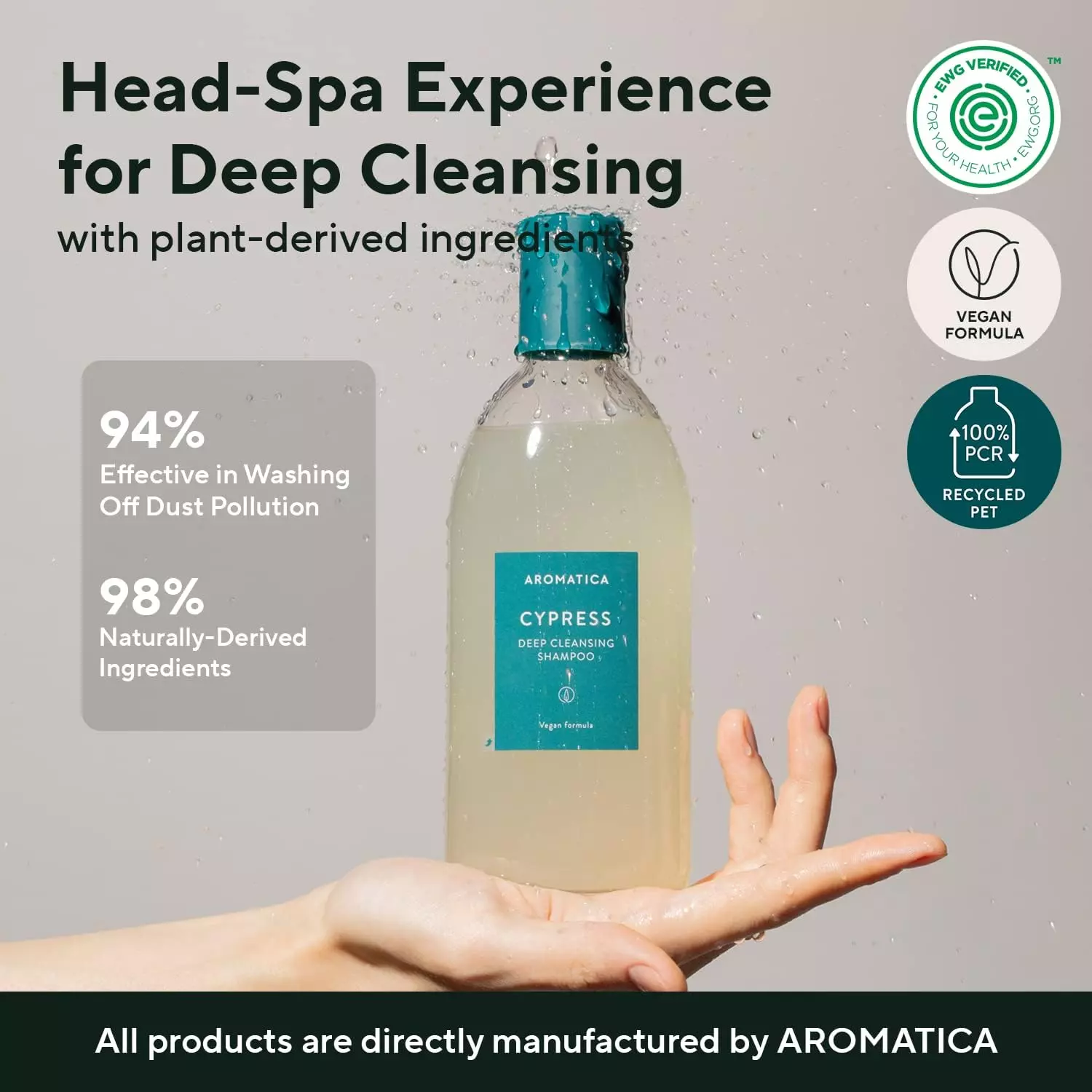 Aromatica Cypress Deep Cleansing Shampoo (400ml)