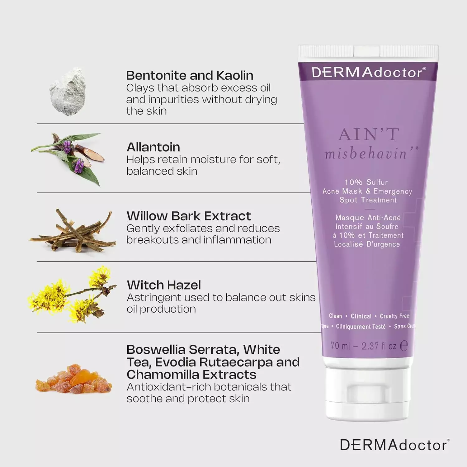 DERMADOCTOR Ain't Misbehavin intensive 10% Sulfur Acne Mask