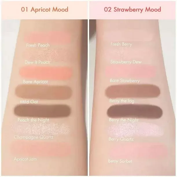 Rom&nd Bare Layer Pallete 02 - Strawberry Mood (14g)