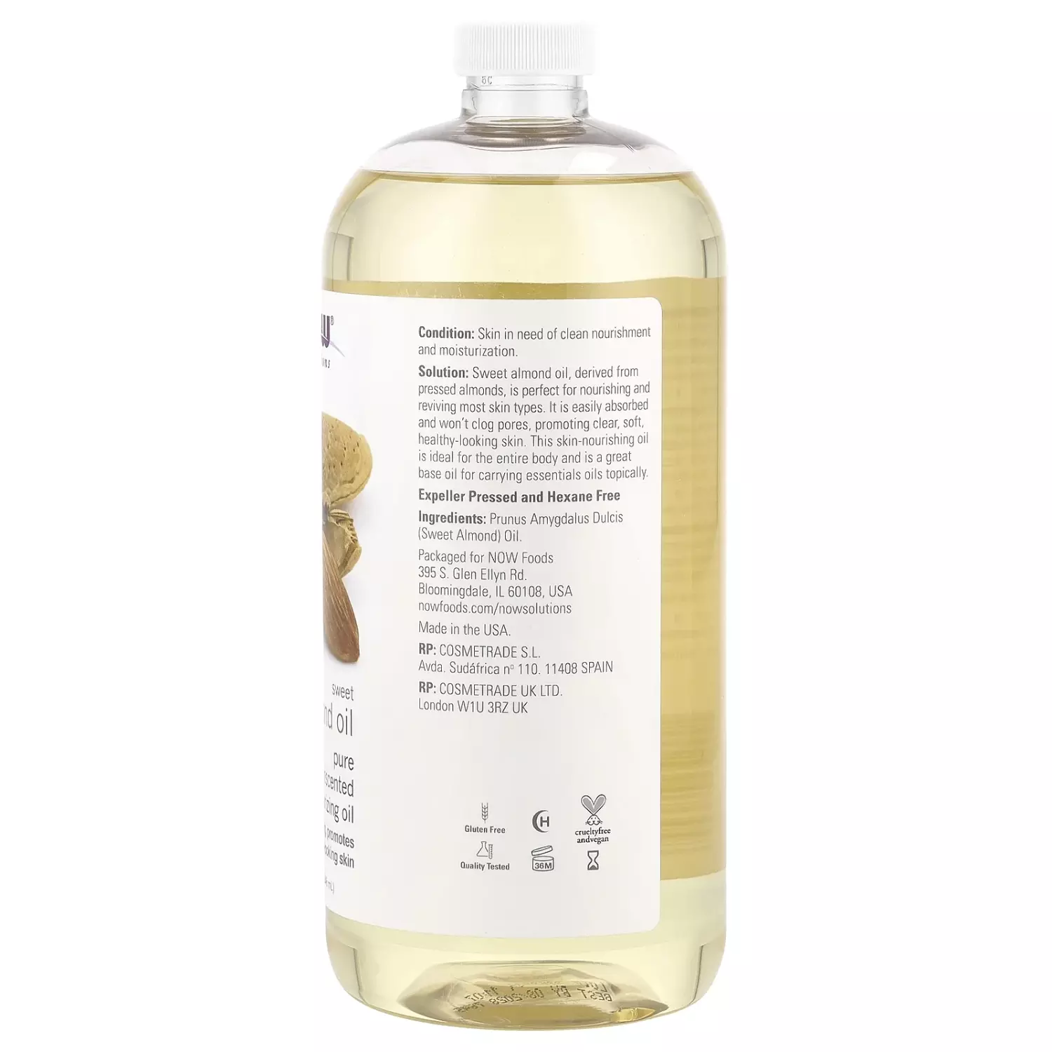 Now Foods Sweet Almond Oil 946ml