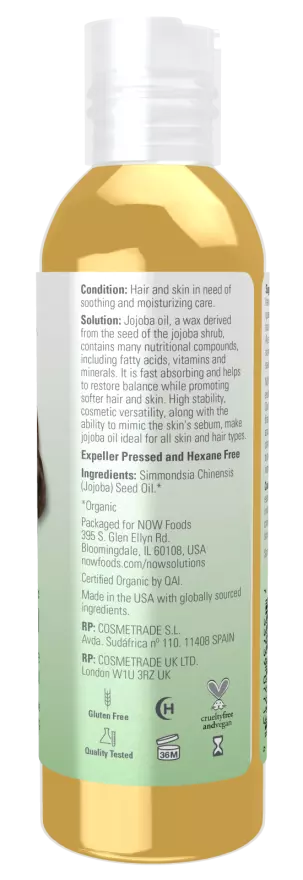 Now Foods Jojoba Oil, Organic 118ml