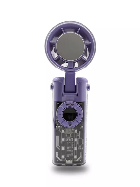 Blink Mech High speed folding handheld fan(Model;K811)- PURPLE