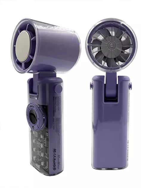 Blink Mech High speed folding handheld fan(Model;K811)- PURPLE