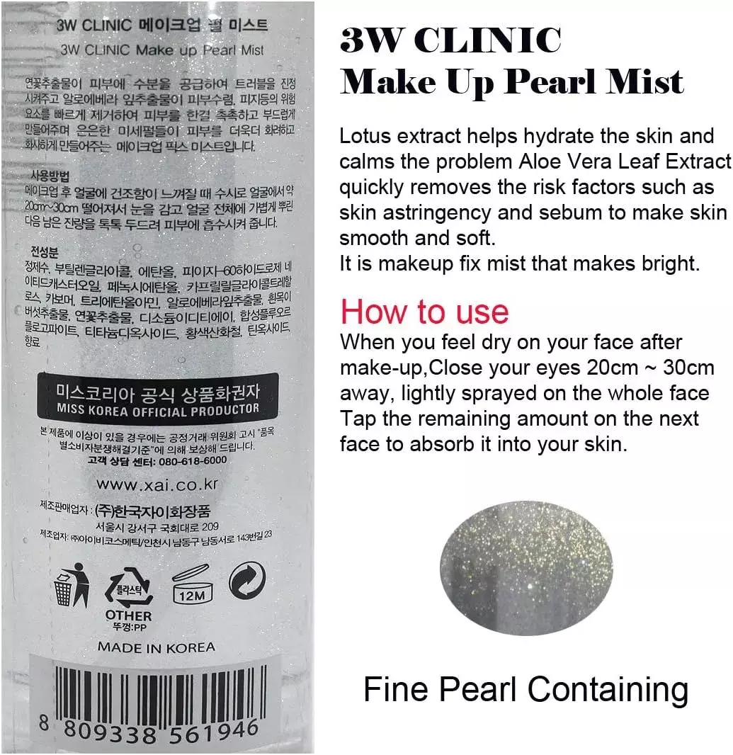 3W Clinic Make Up Pearl Mist (150ml)