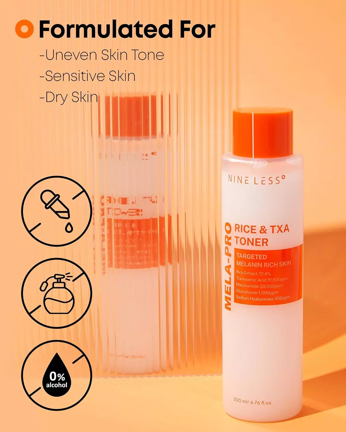 Nineless Mela-Pro Rice & TXA Toner (200ml)