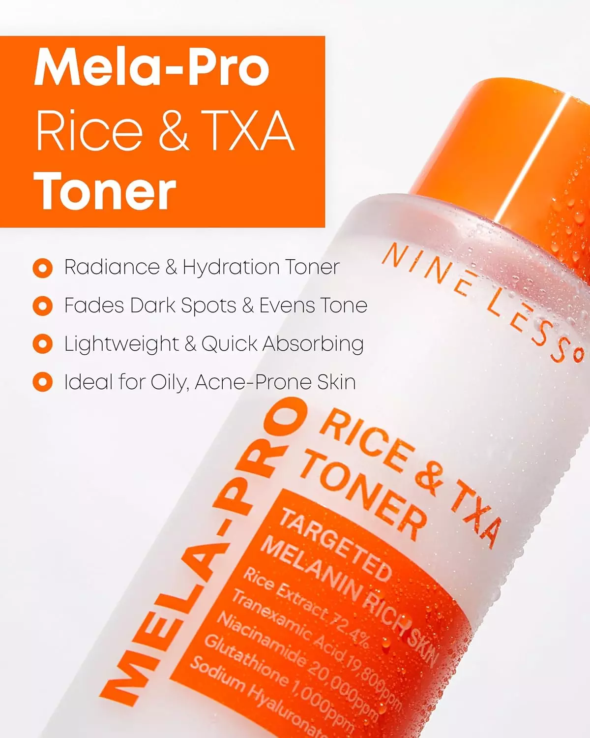 Nineless Mela-Pro Rice & TXA Toner (200ml)