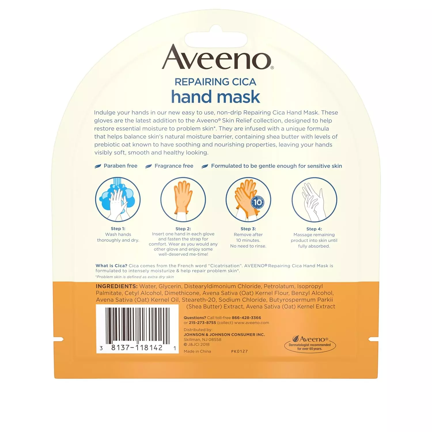 Aveeno Repairing Cica Hand Mask + Repairing Cica Foot Mask