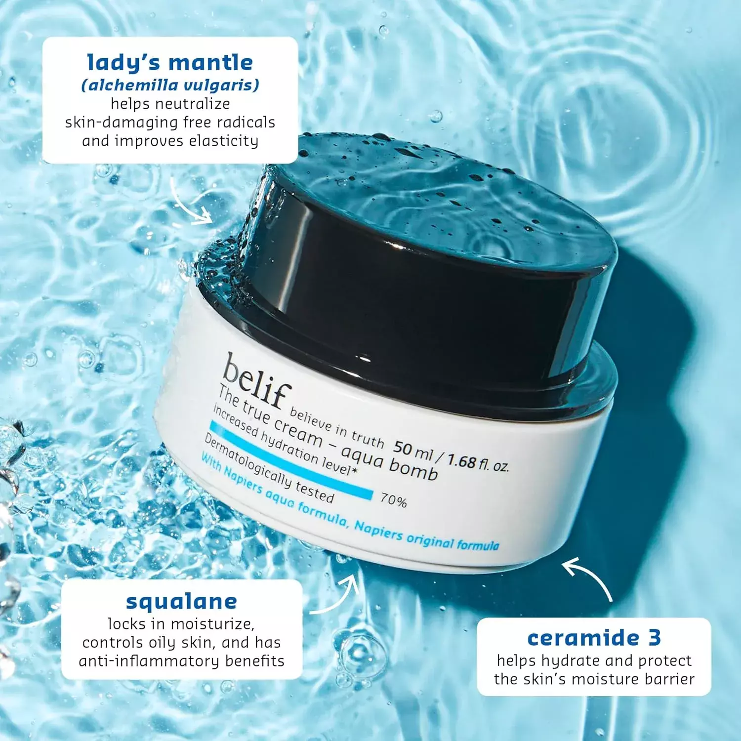 Belif The True Cream Aqua Bomb Hydrating Moisturizer With Squalane (50ml)