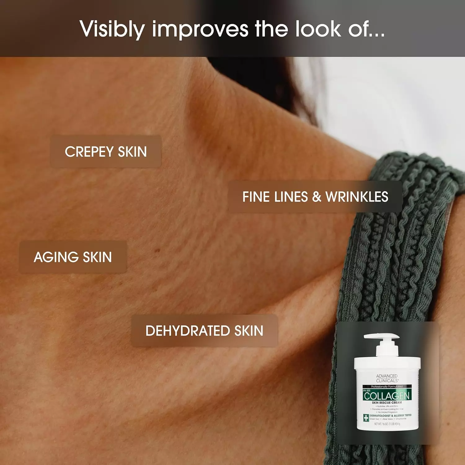 Advanced Clinicals Collagen Skin Rescue Lotion