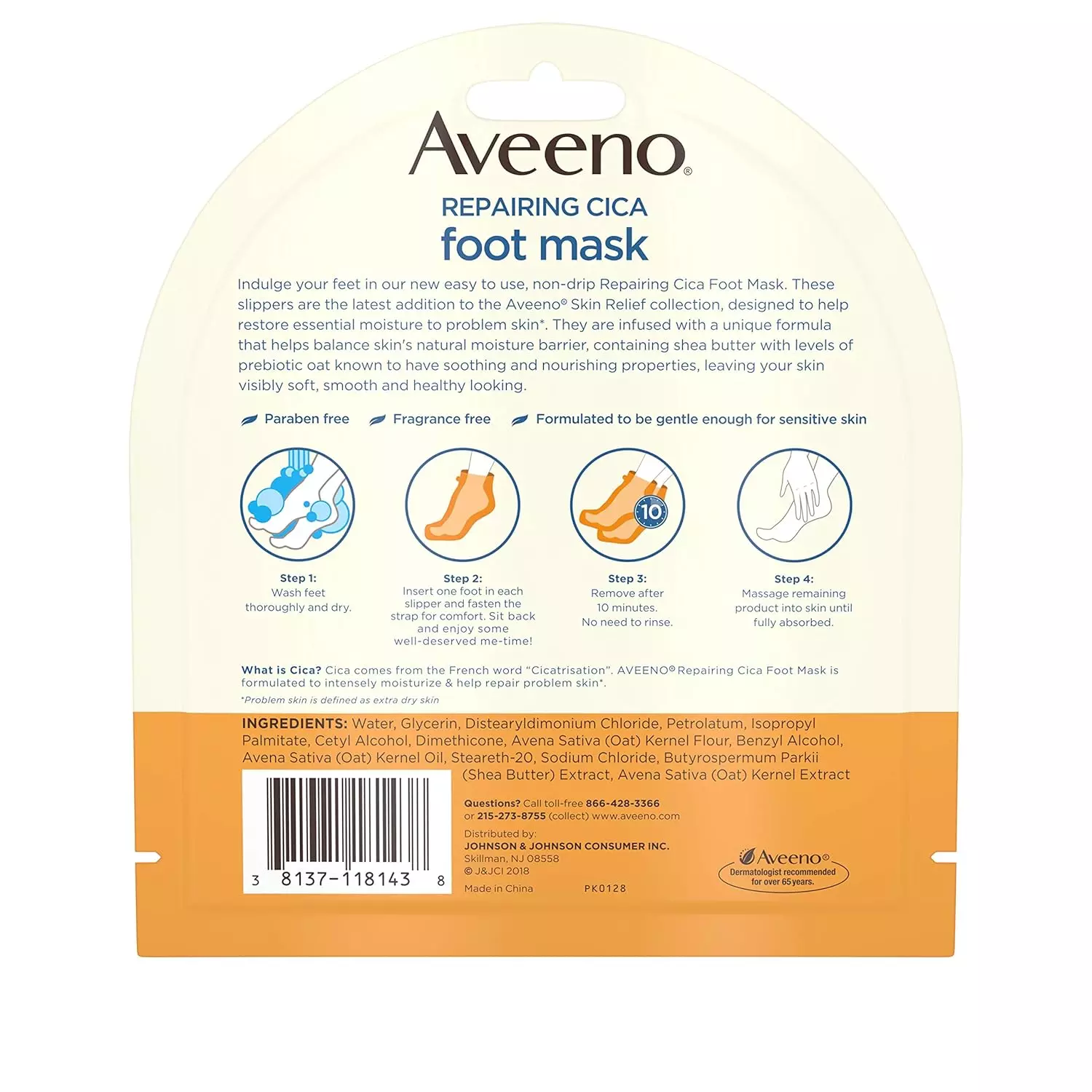 Aveeno Repairing Cica Foot Mask