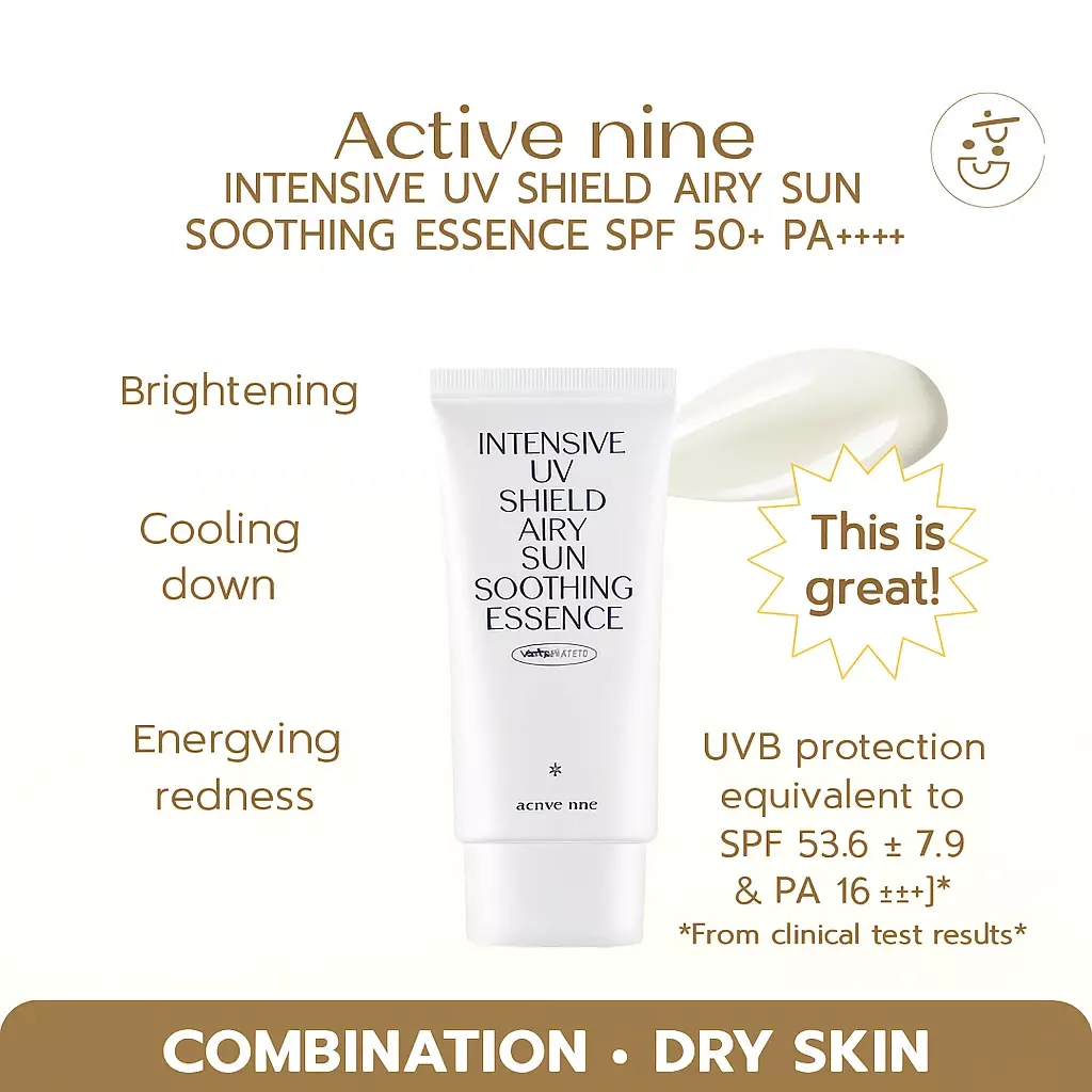 Active Nine Intensive UV Shield Airy Sun Soothing Essence SPF 50+ PA++++