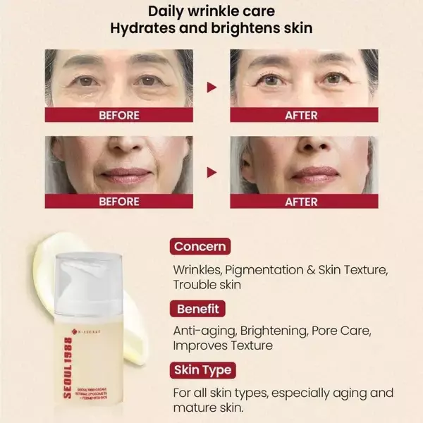 K-Secret Seoul 1988 Cream Retinal Liposome 1% + Fermented Rice 50ml