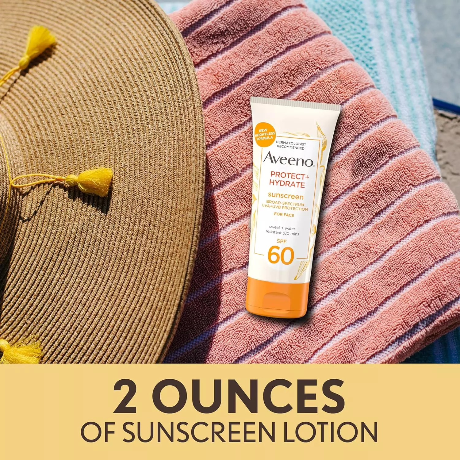 Aveeno Protect + Hydrate Sunscreen Broad Spectrum Face Lotion SPF 60 (60ml)