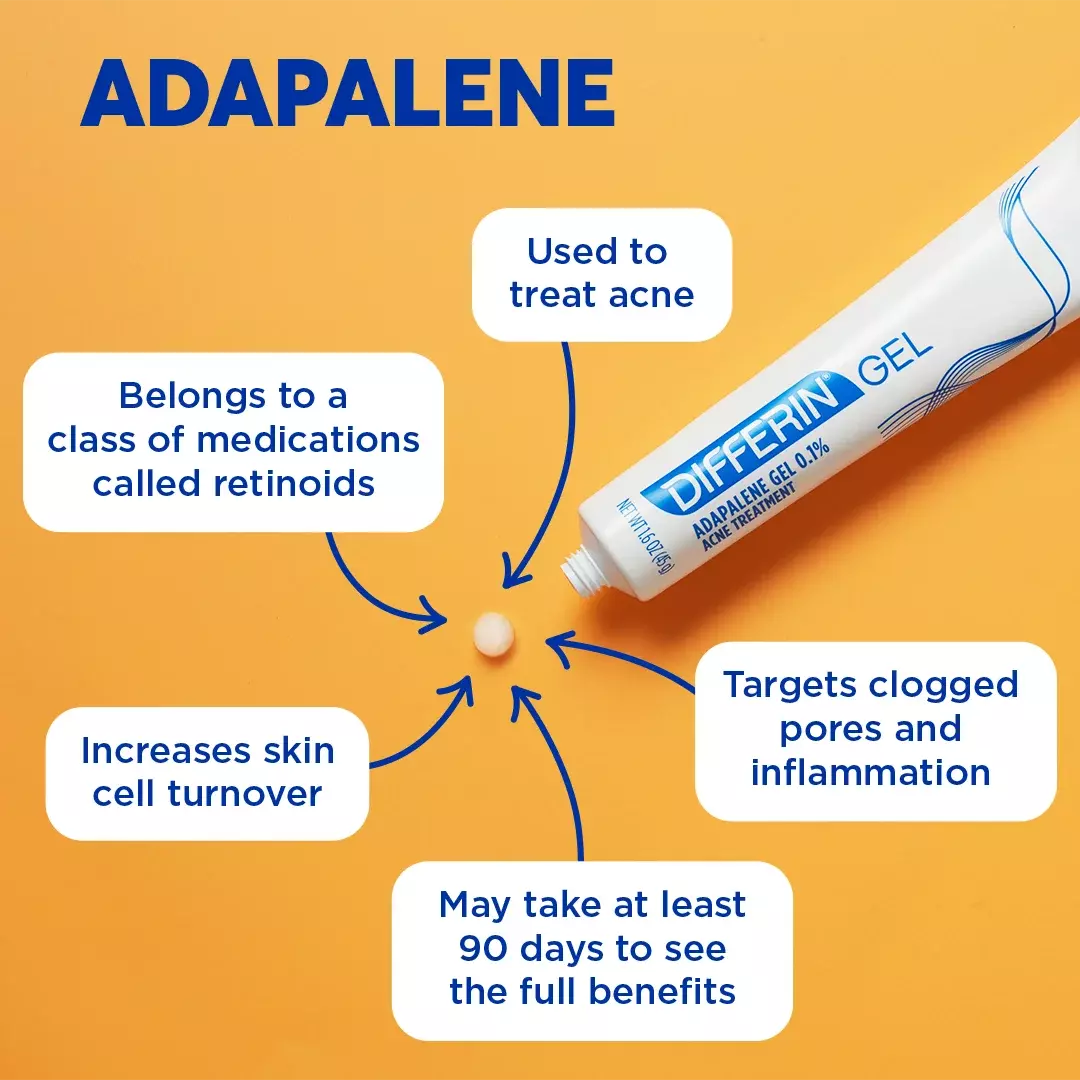 Differin Adapalene Gel 0.1% Acne Treatment 45G