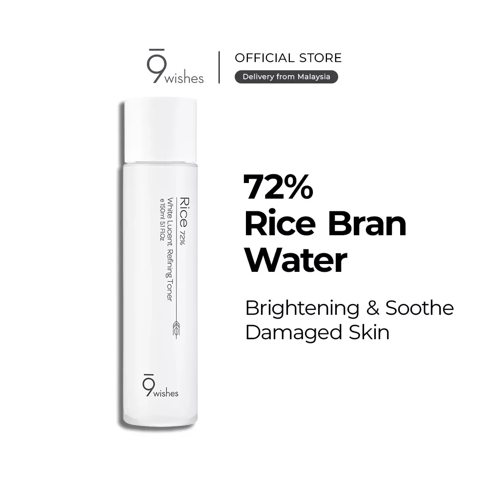 9wishes Rice 72% White Lucent Refining Toner