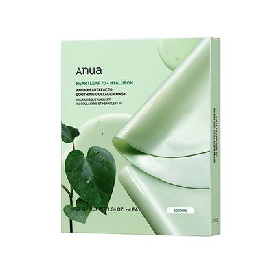 Anua Heartleaf 70 Soothing Collagen Mask 4ea