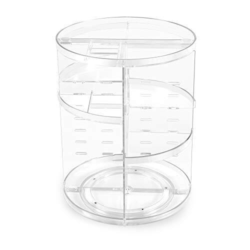 360° Rotating Makeup Organizer, Spinning Bathroom Organizer Transparent