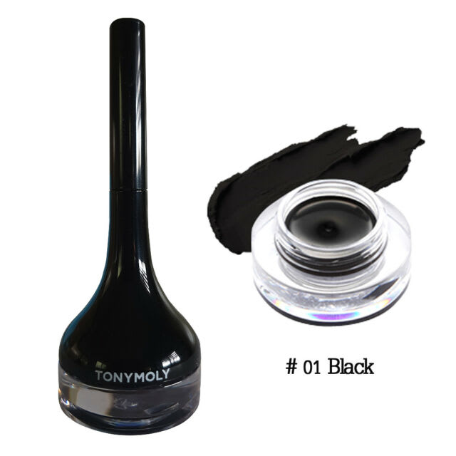 Tonymoly Back Gel Eyeliner Long Brush #01 BLACK