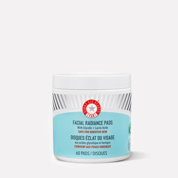 First Aid Beauty Facial Radiance Pads with Glycolic + Lactic Acids  60 Pads