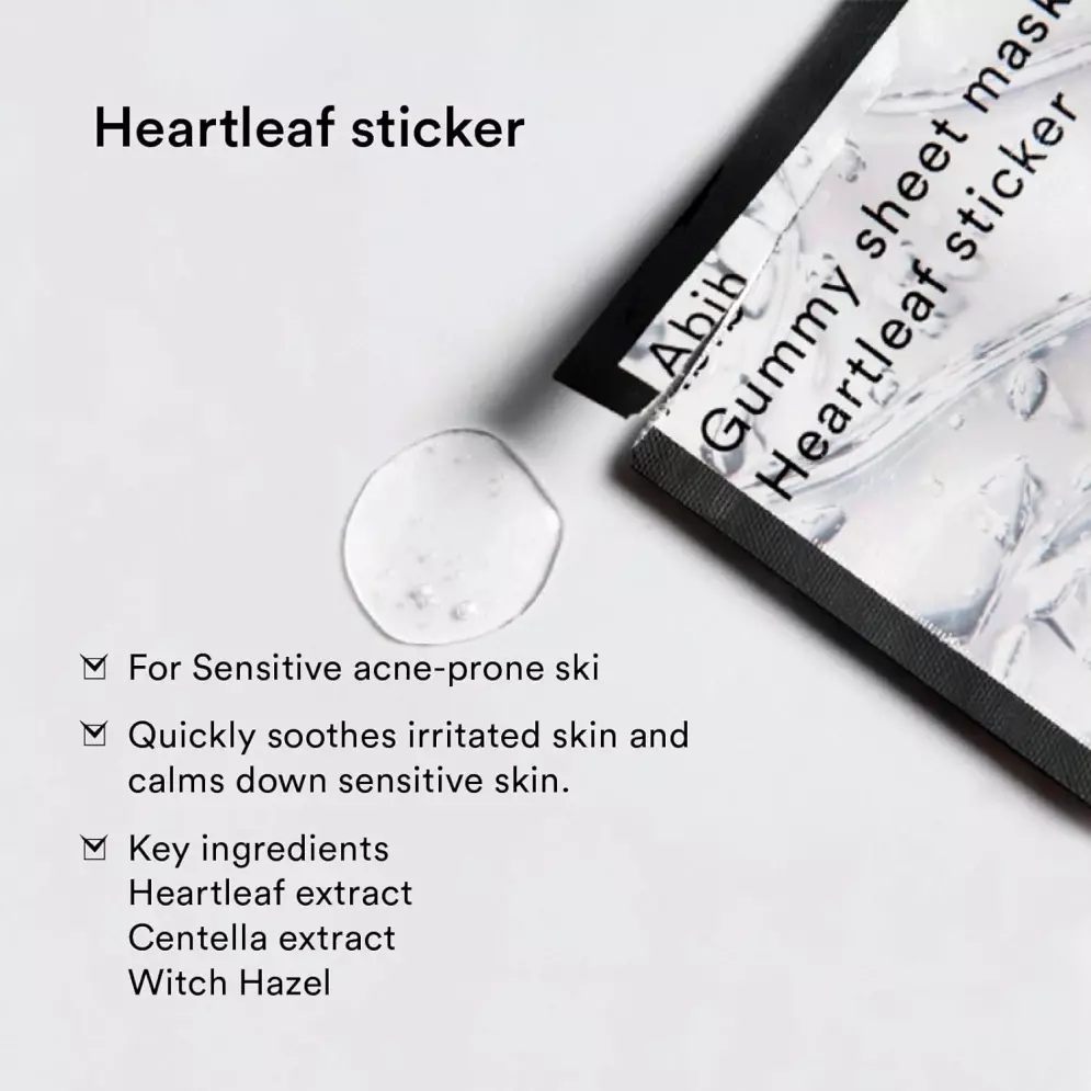 Abib Gummy Sheet Mask Heartleaf Sticker