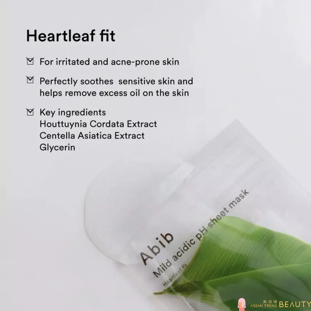 Abib Mild Acidic pH sheet Mask Heartleaf Fit