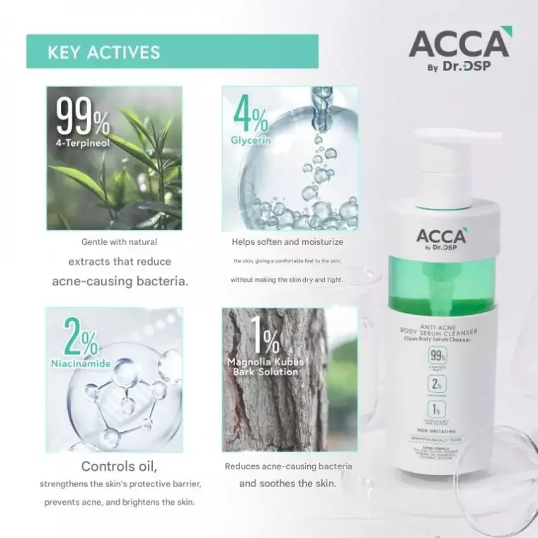 Acca by Dr.DSP Anti Acne Body Serum Cleanser (320ml)