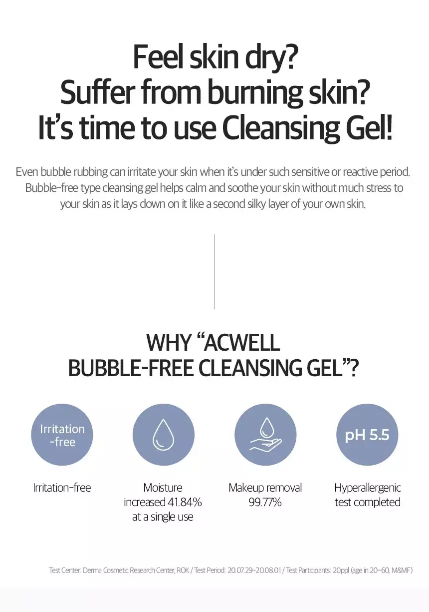 Acwell pH Balancing Bubble Free Cleansing Gel