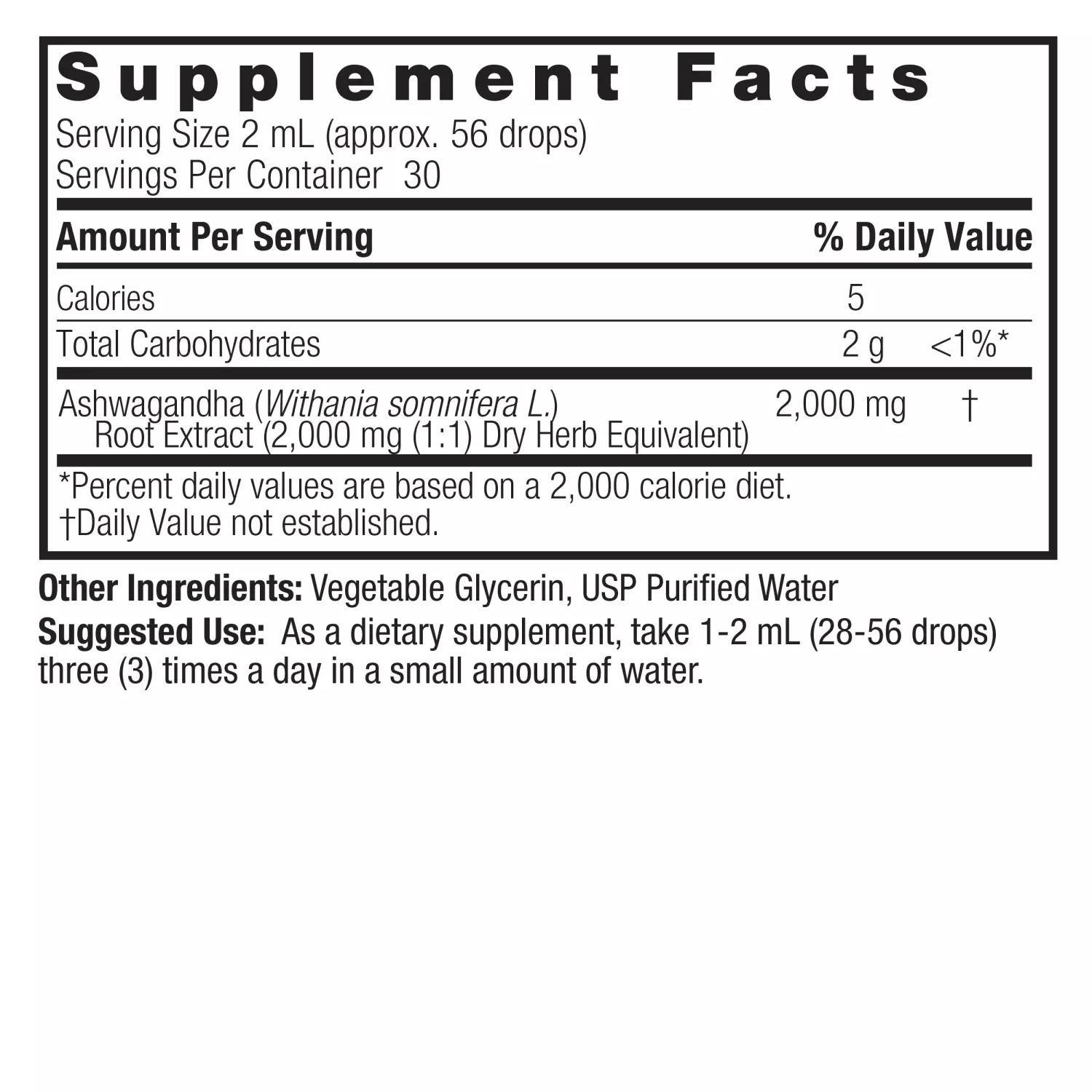 Nature's Answer Ashwagandha Root 60ml