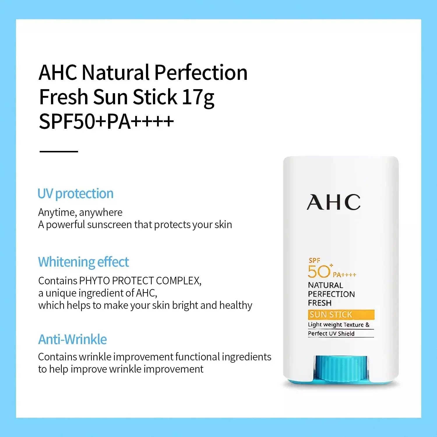 AHC Natural Perfection Fresh Sun Stick SPF50+ PA++++