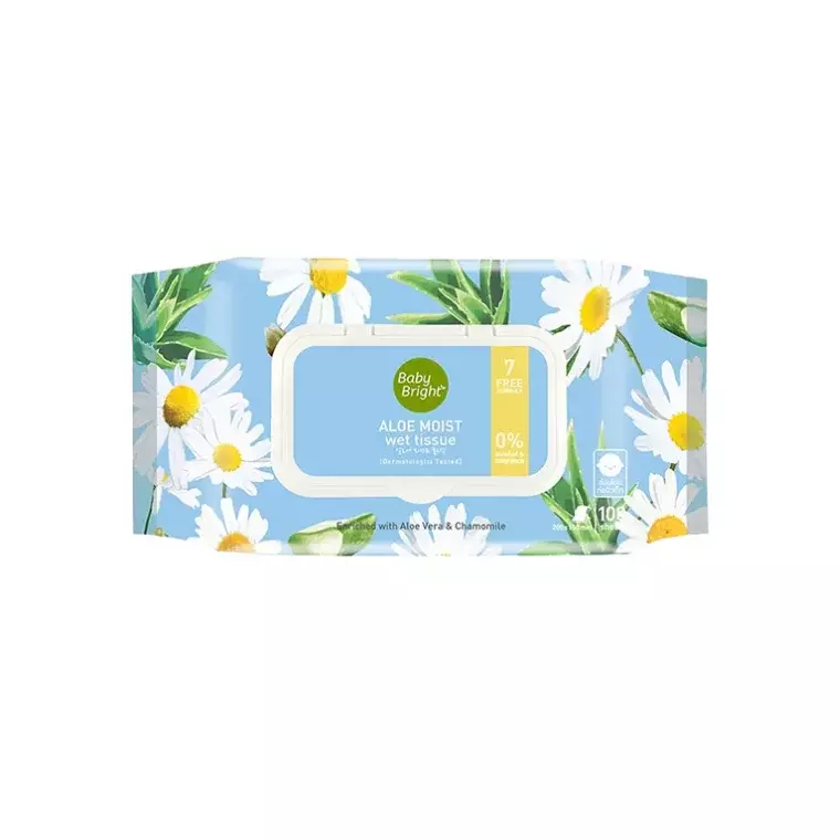 Baby Bright Aloe Moist Wet Tissue (100 Sheets)