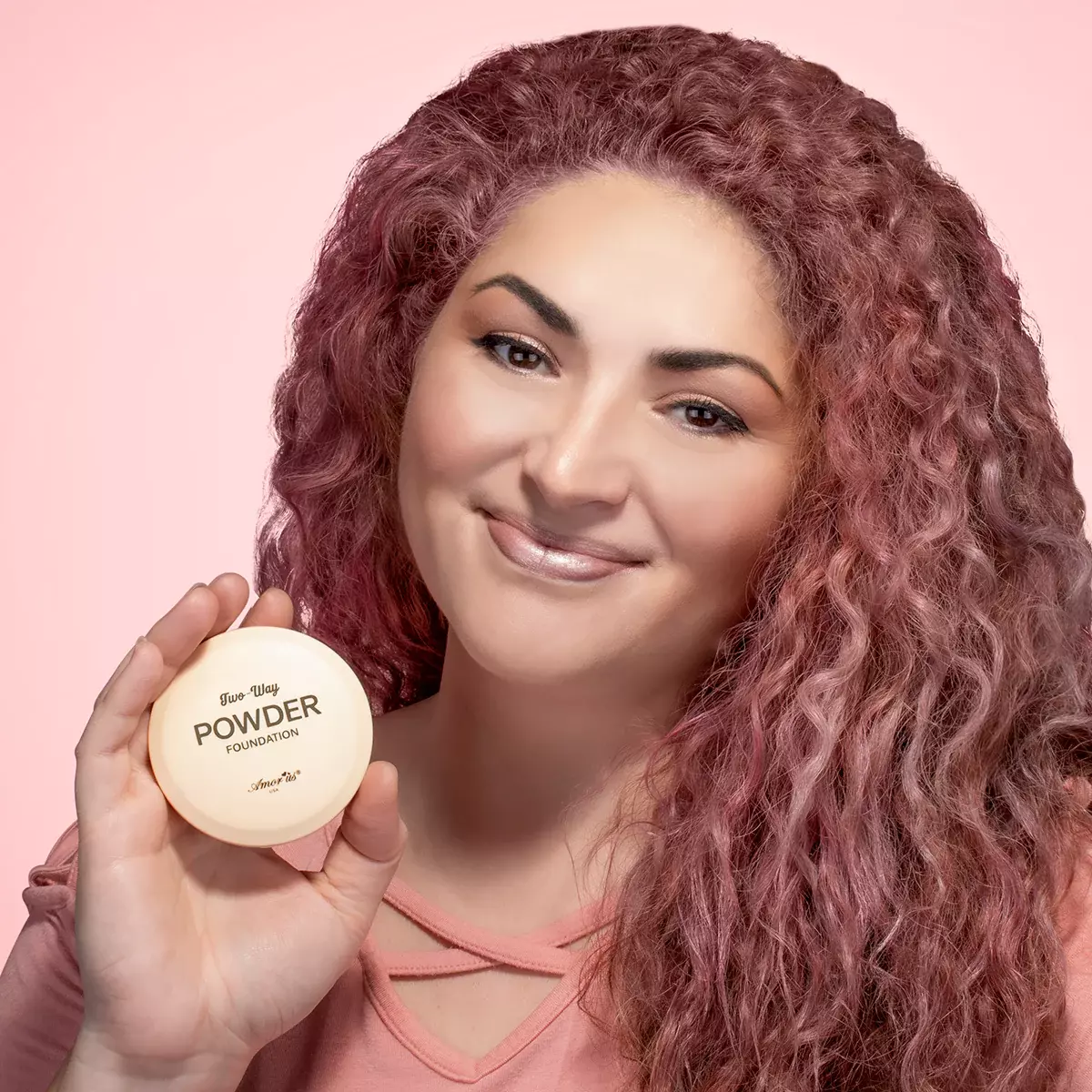 Amor Us Two Way Powder Foundation - 11 CARAMEL BEIGE