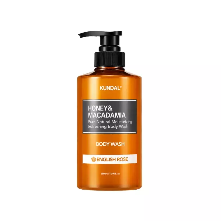 Kundal Honey & Macadamia Pure Body Wash English Rose (500ml)