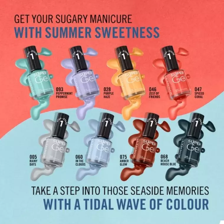 Rimmel London Super Gel Nail Polish #047 Spiced Coral (12ml)