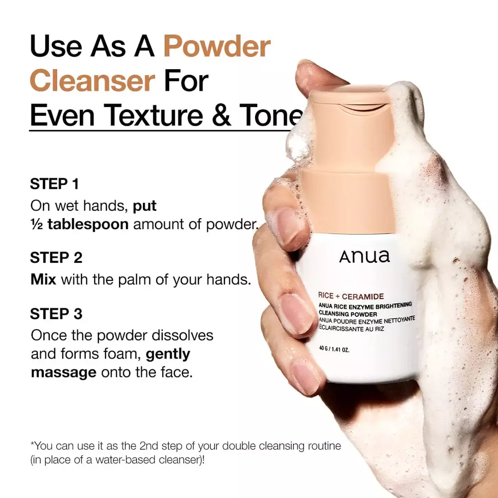 Anua Rice Enzyme Brightening Cleansing Powder (50g)