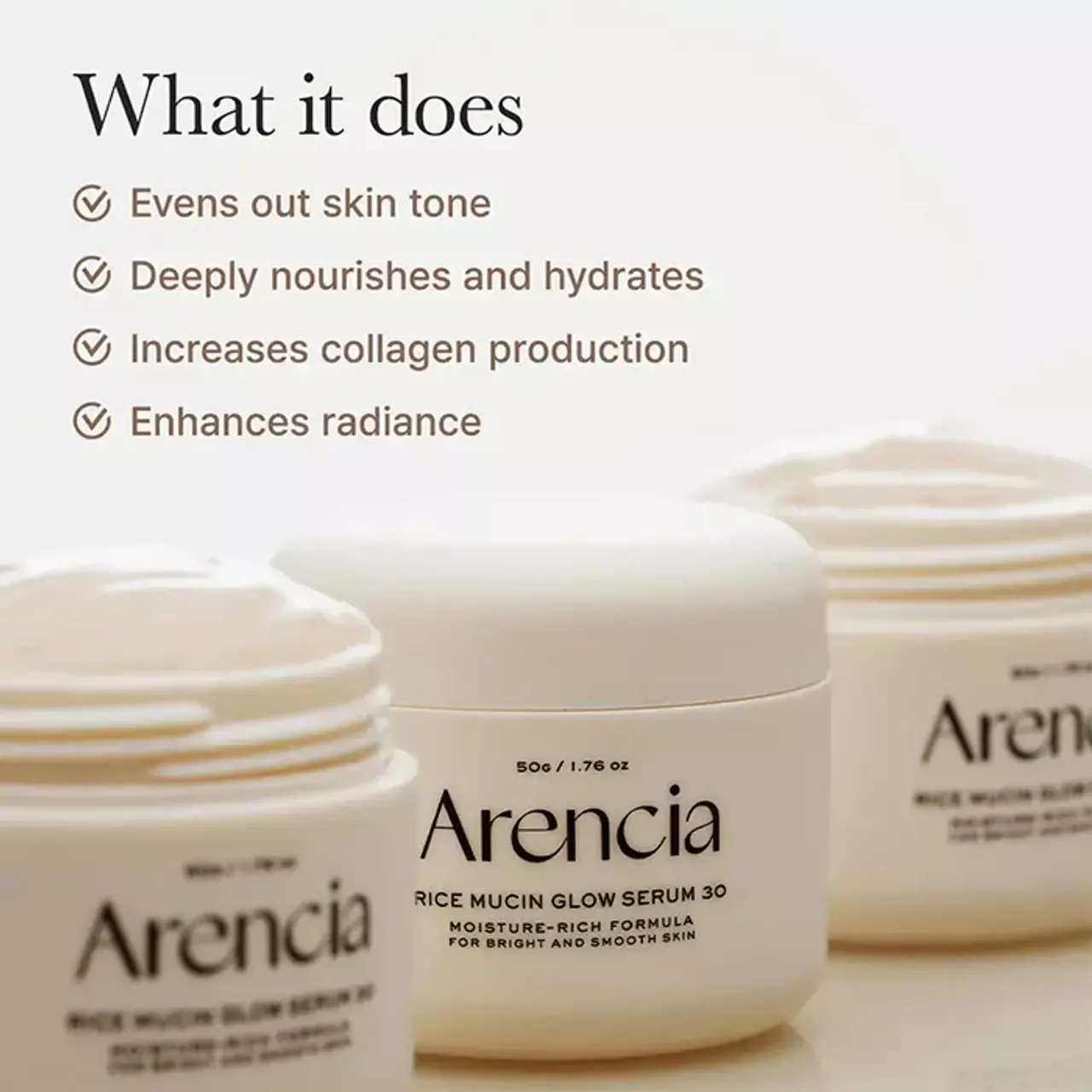 Arencia Rice Mucin Glow Serum 30 - 50gm