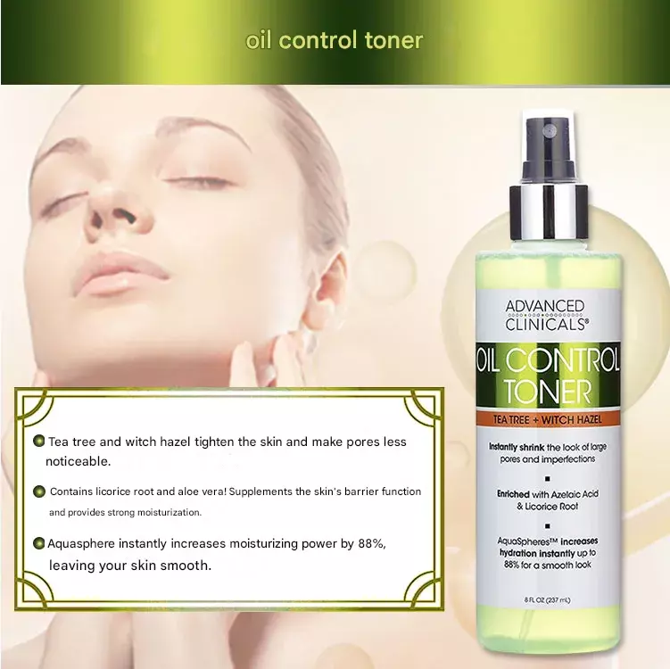 Advanced Clinicals Oil Control Tea Tree + Witch Hazel Toner