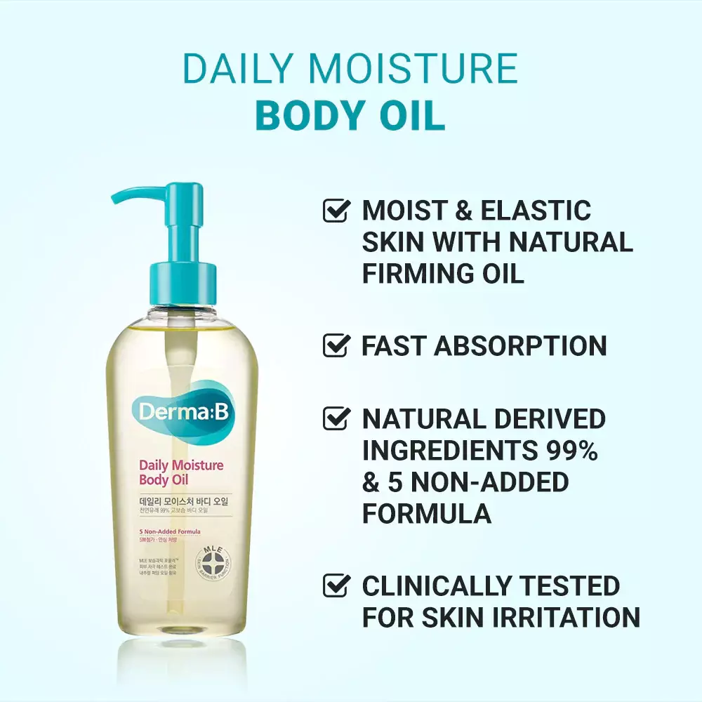 Derma:B Daily Moisture Body Oil (200ml)