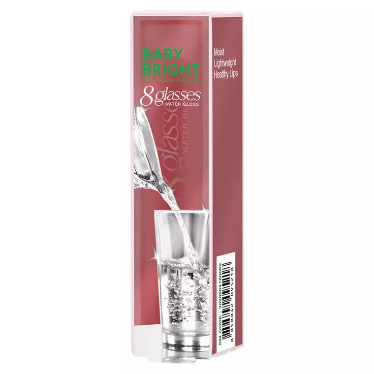 Baby Bright 8 Glasses Water Gloss #06 Raspberry Smoothie (2.5gm)