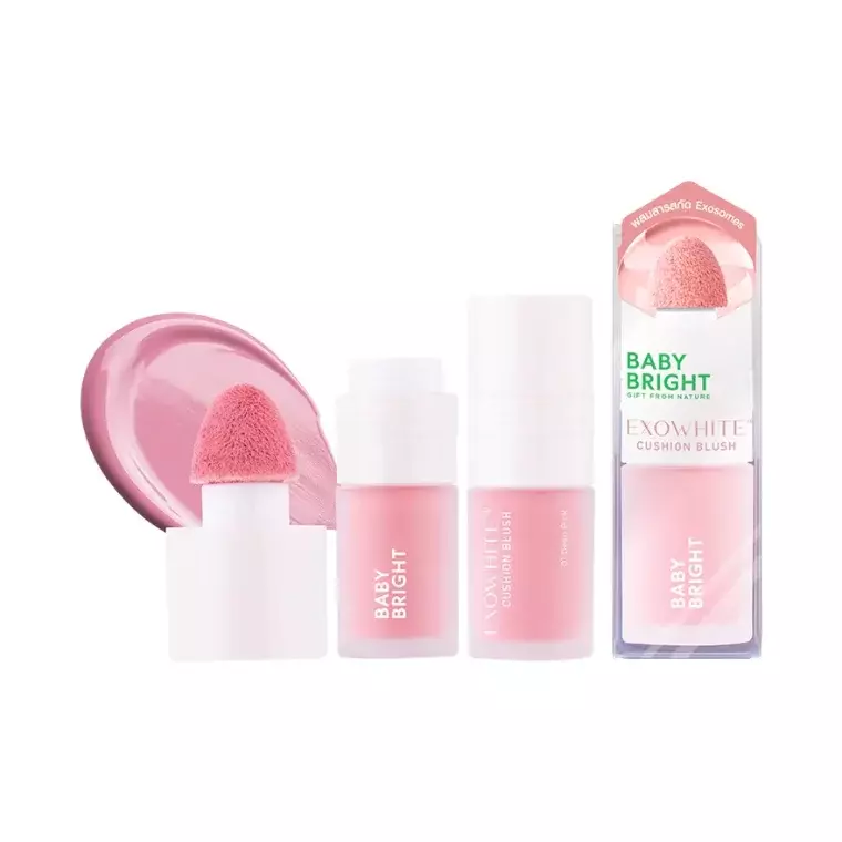 Baby Bright Exowhite Cushion Blush #01 Deep Pink (4ml)