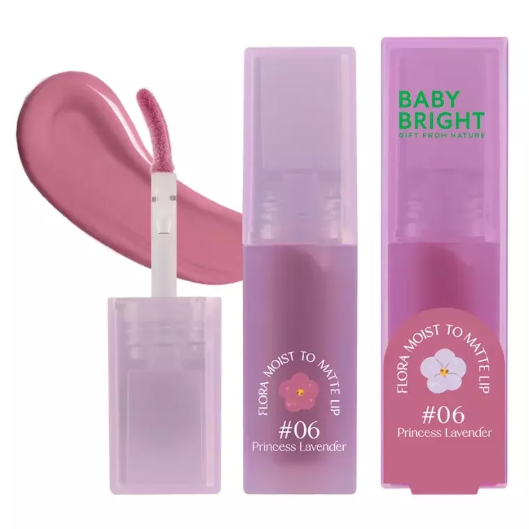 Baby Bright Flora Moist To Matte Lip #06 Princess Lavender (3gm)
