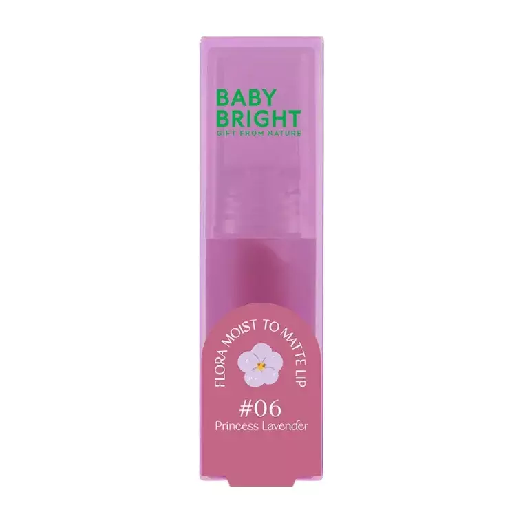 Baby Bright Flora Moist To Matte Lip #06 Princess Lavender (3gm)