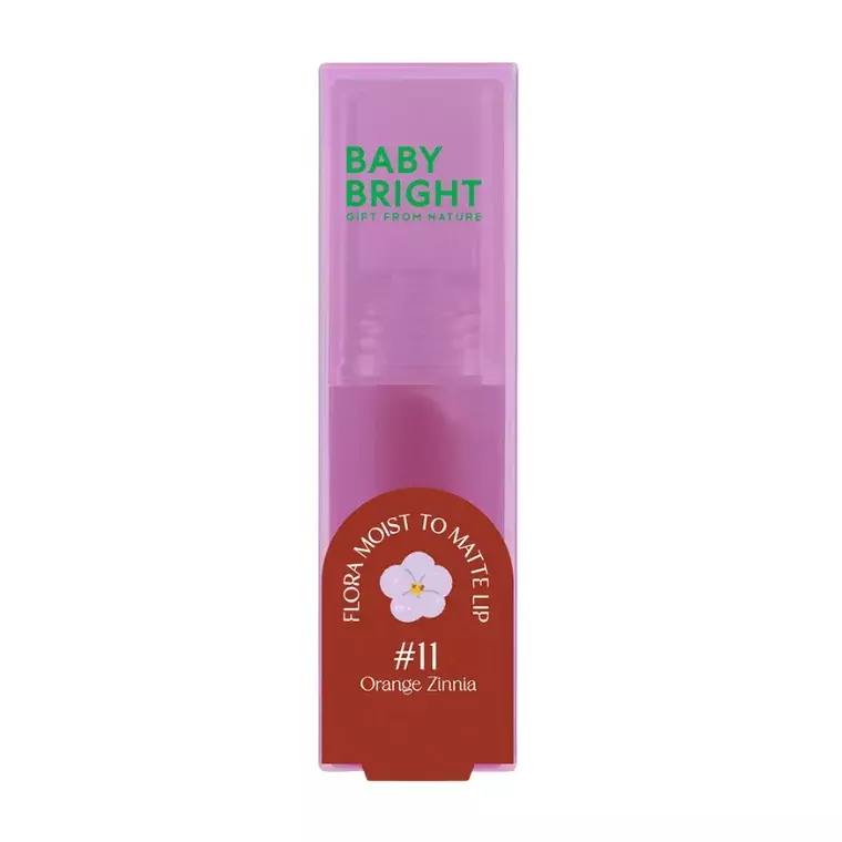 Baby Bright Flora Moist To Matte Lip #11 Orange Zinnia (3gm)