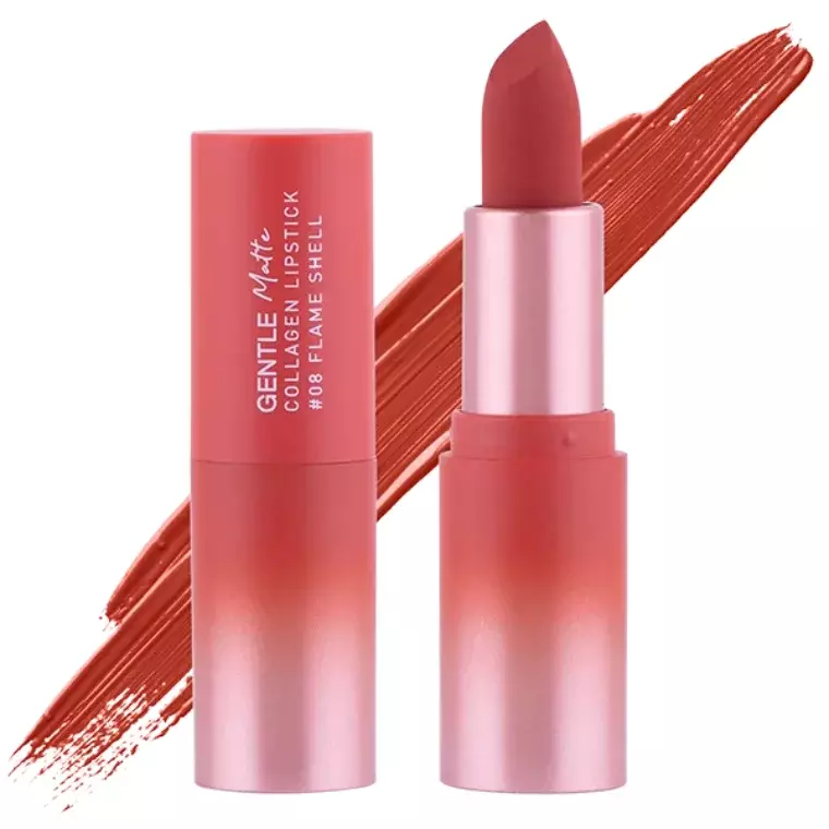 Baby Bright Gentle Matte Collagen Lipstick #08 Flame Shell (3.7gm)