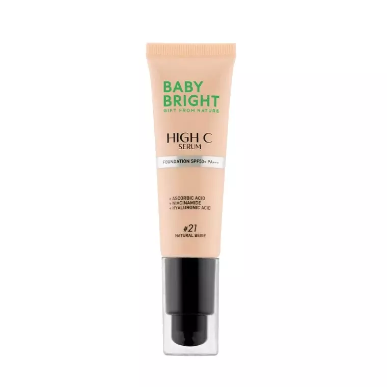 Baby Bright High C Serum Foundation SPF50+ PA+++ #21 Natural Beige (30gm)