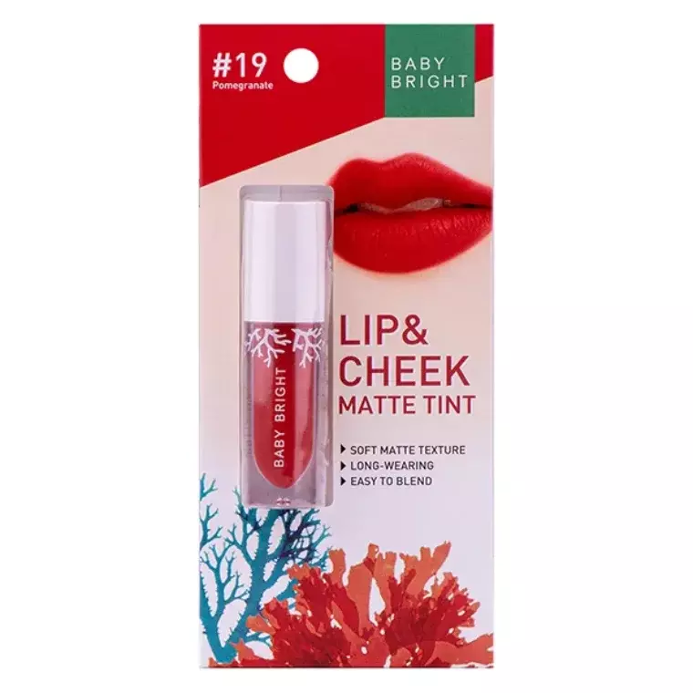 Baby Bright Lip & Cheek Matte Tint #19 Pomegranate (2.4gm)