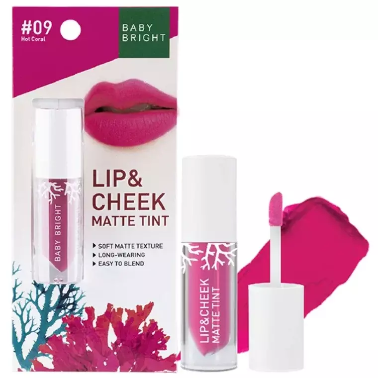 Baby Bright Lip & Cheek Matte Tint #09 Hot Cora (2.4gm)