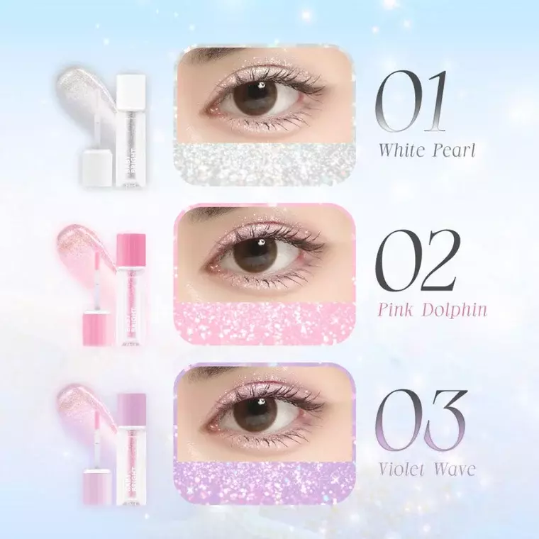 Baby Bright Ocean Eye Glitter #01 White Pearl (1.8gm)