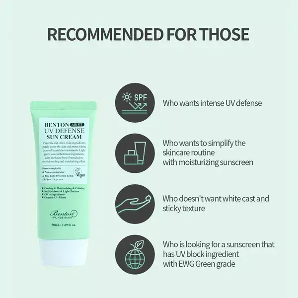 Benton Air Fit UV Defense Sun Cream SPF50+ PA++++ (50ml)