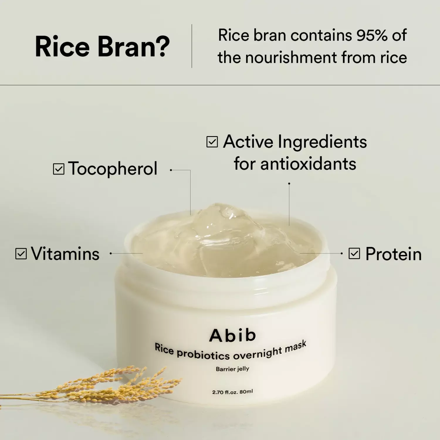 Abib Rice Probiotics Overnight Mask